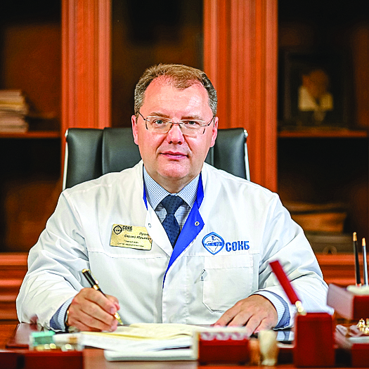 С юбилеем С.Ю.ПУШКИНА, главного врача СОКБ им В.Д.Середавина