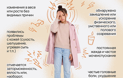 Инфографика о факторах риска развития эндокринных заболеваний